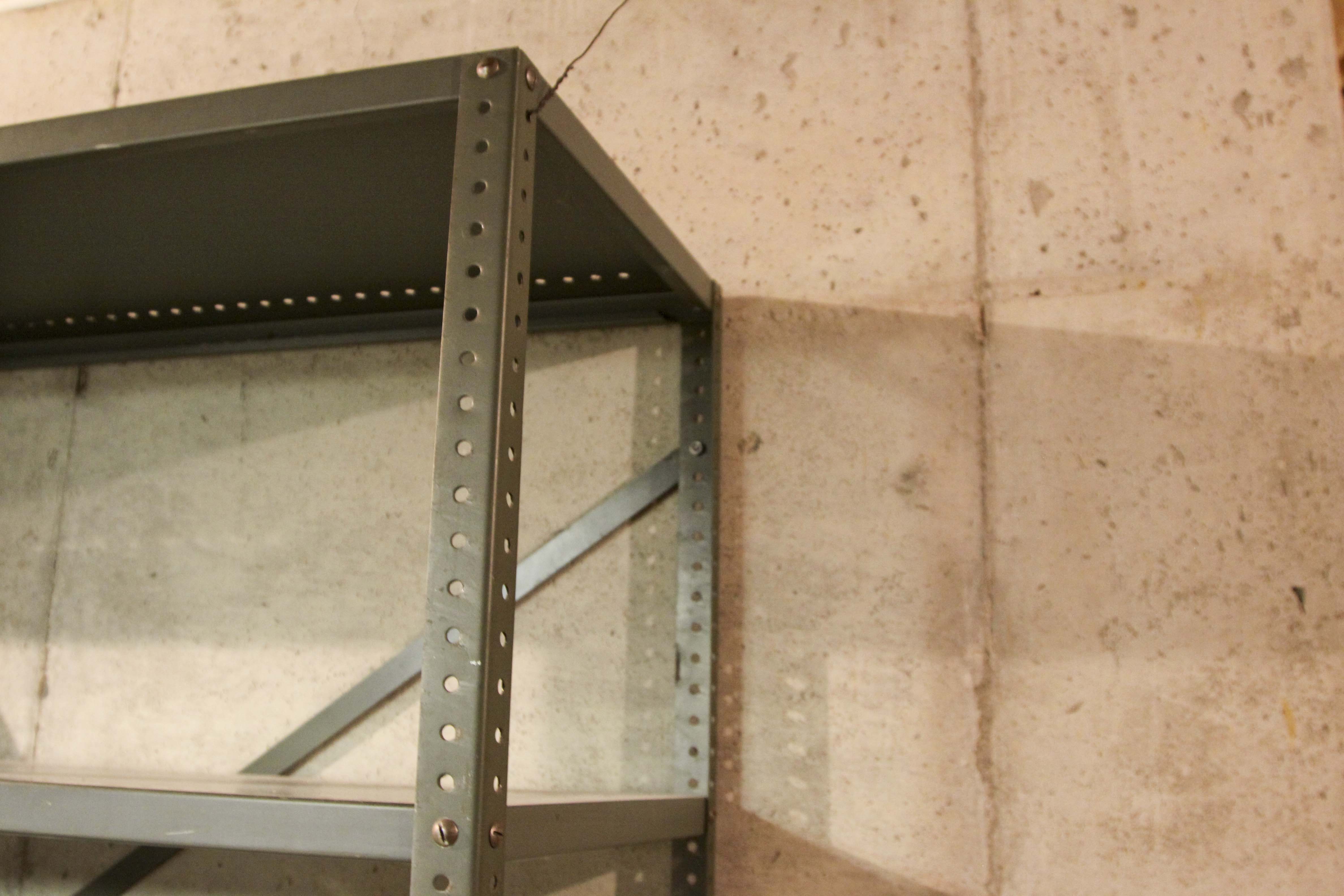 Three Metal Shelving Units