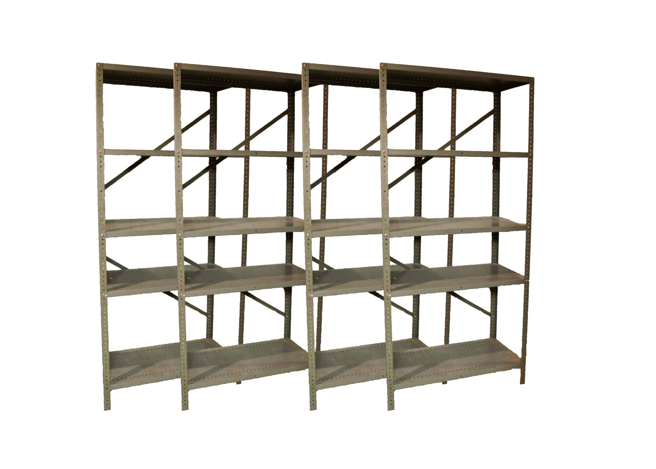 Four Metal Shelving Units