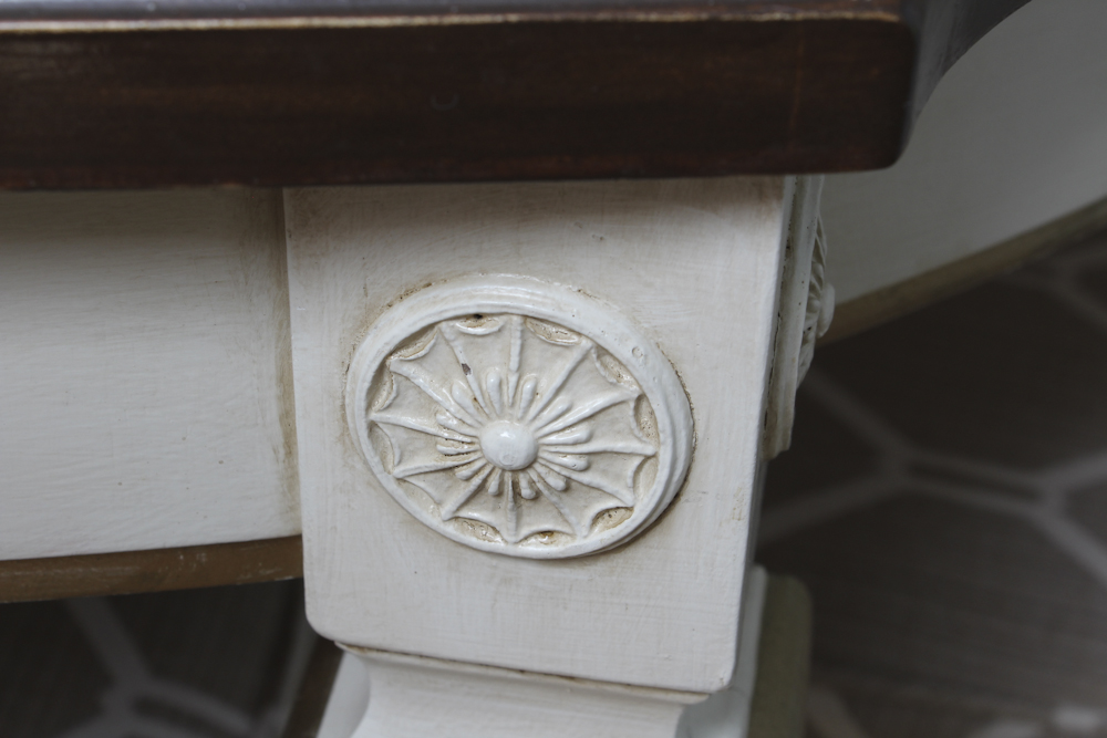 Midcentury Thomasville Provincial Dining Table With Cane Back Chairs