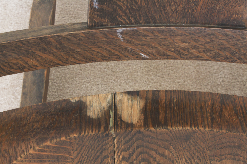 Antique Oak Rocking Chair Circa 1900s