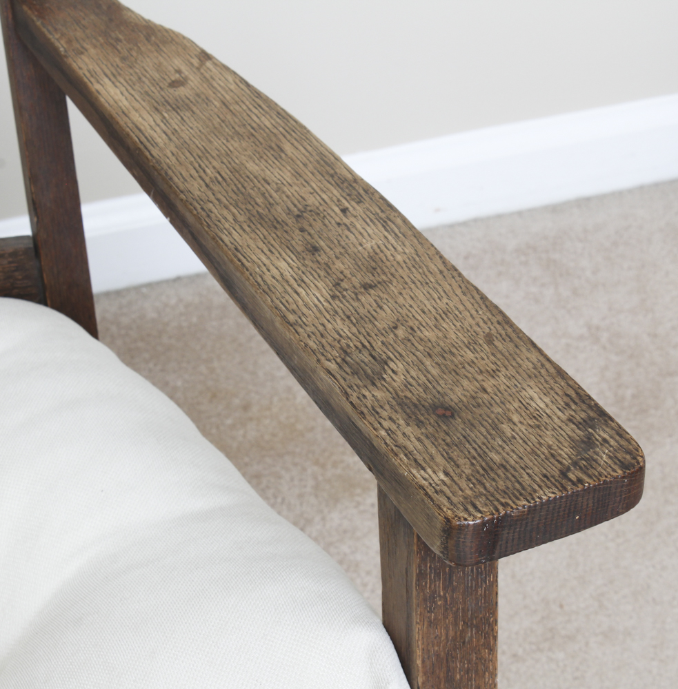 Antique Oak Rocking Chair Circa 1900s