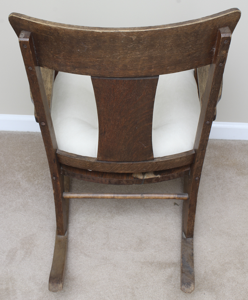 Antique Oak Rocking Chair Circa 1900s