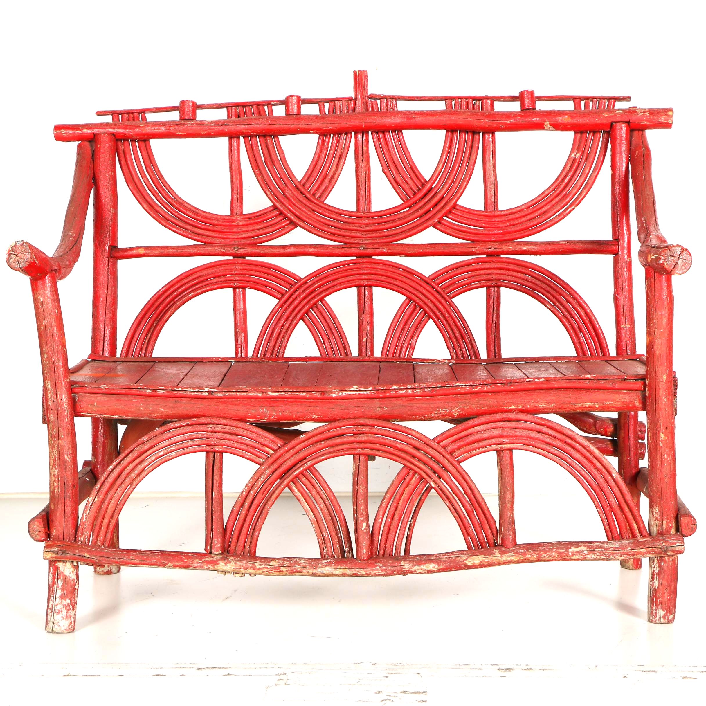 Rustic Bentwood Bench