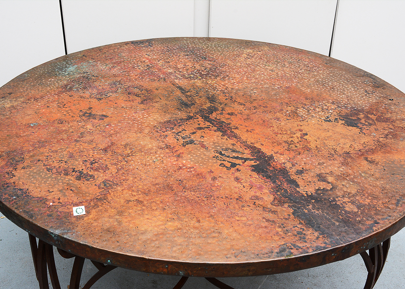 Mexican, Artisan Made Hammered Copper Table