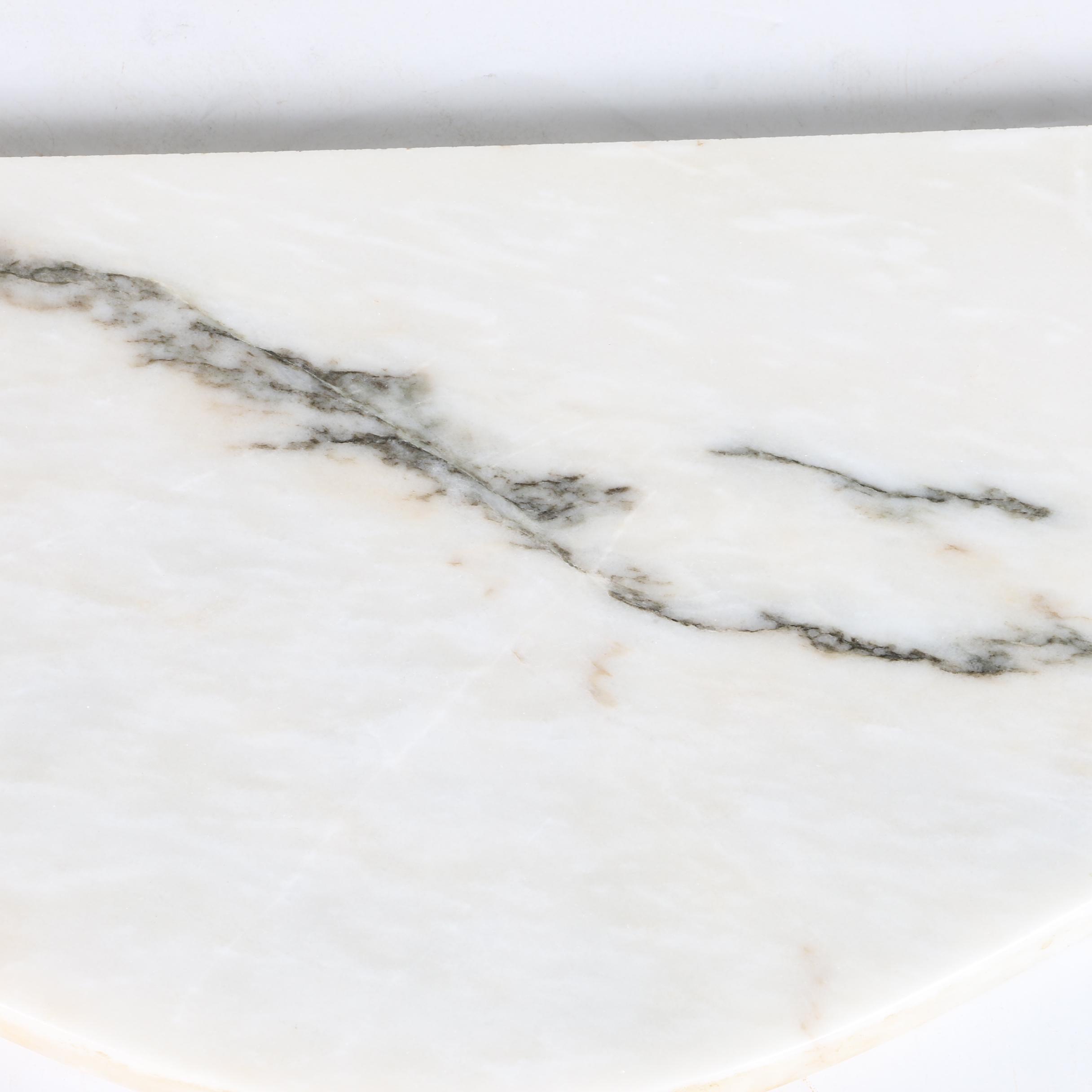 Vintage Rococo Style Wall Mirror and Marble Top Shelf