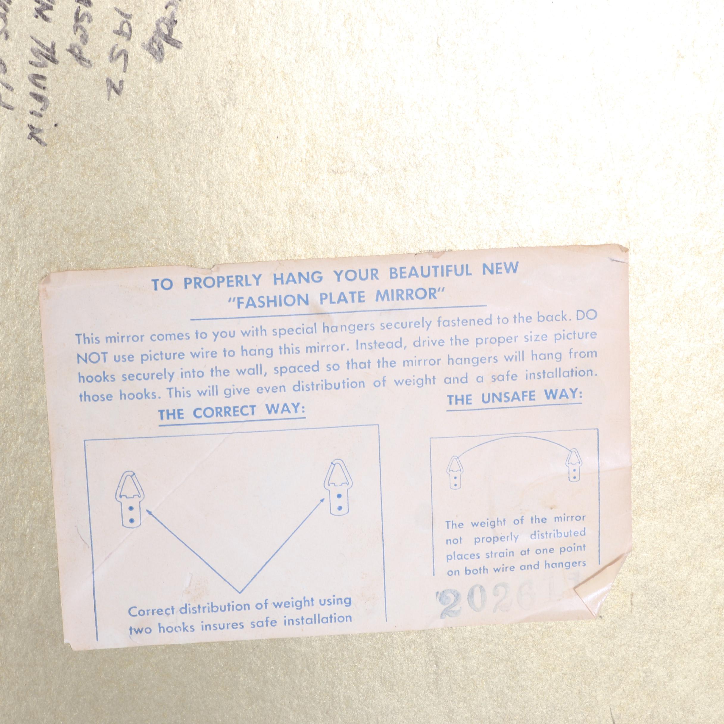 Vintage Rococo Style Wall Mirror and Marble Top Shelf