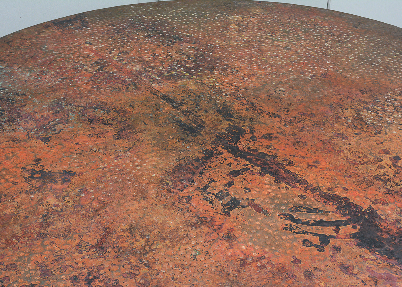 Mexican, Artisan Made Hammered Copper Table