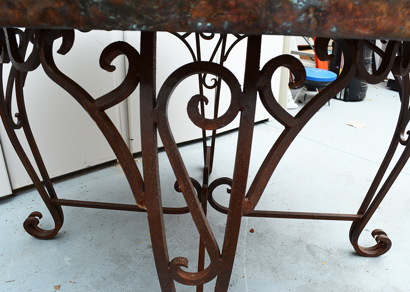 Mexican, Artisan Made Hammered Copper Table
