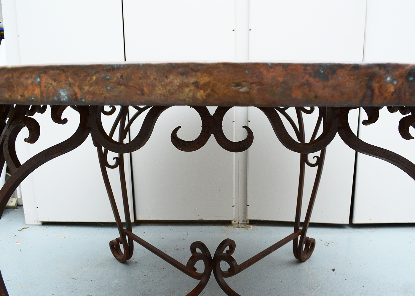 Mexican, Artisan Made Hammered Copper Table