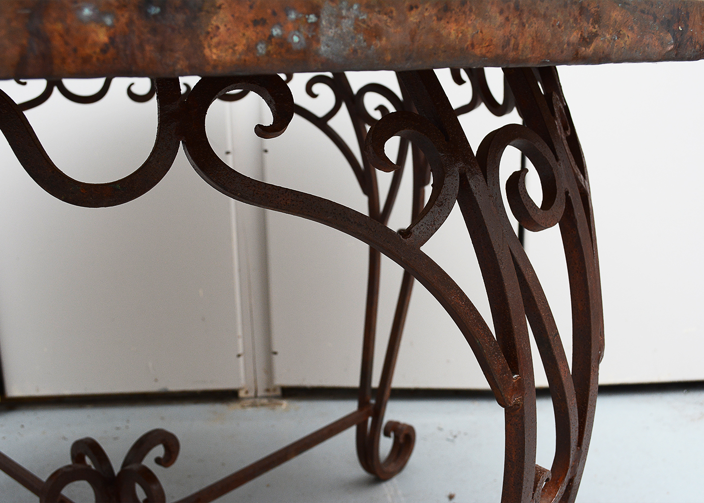 Mexican, Artisan Made Hammered Copper Table