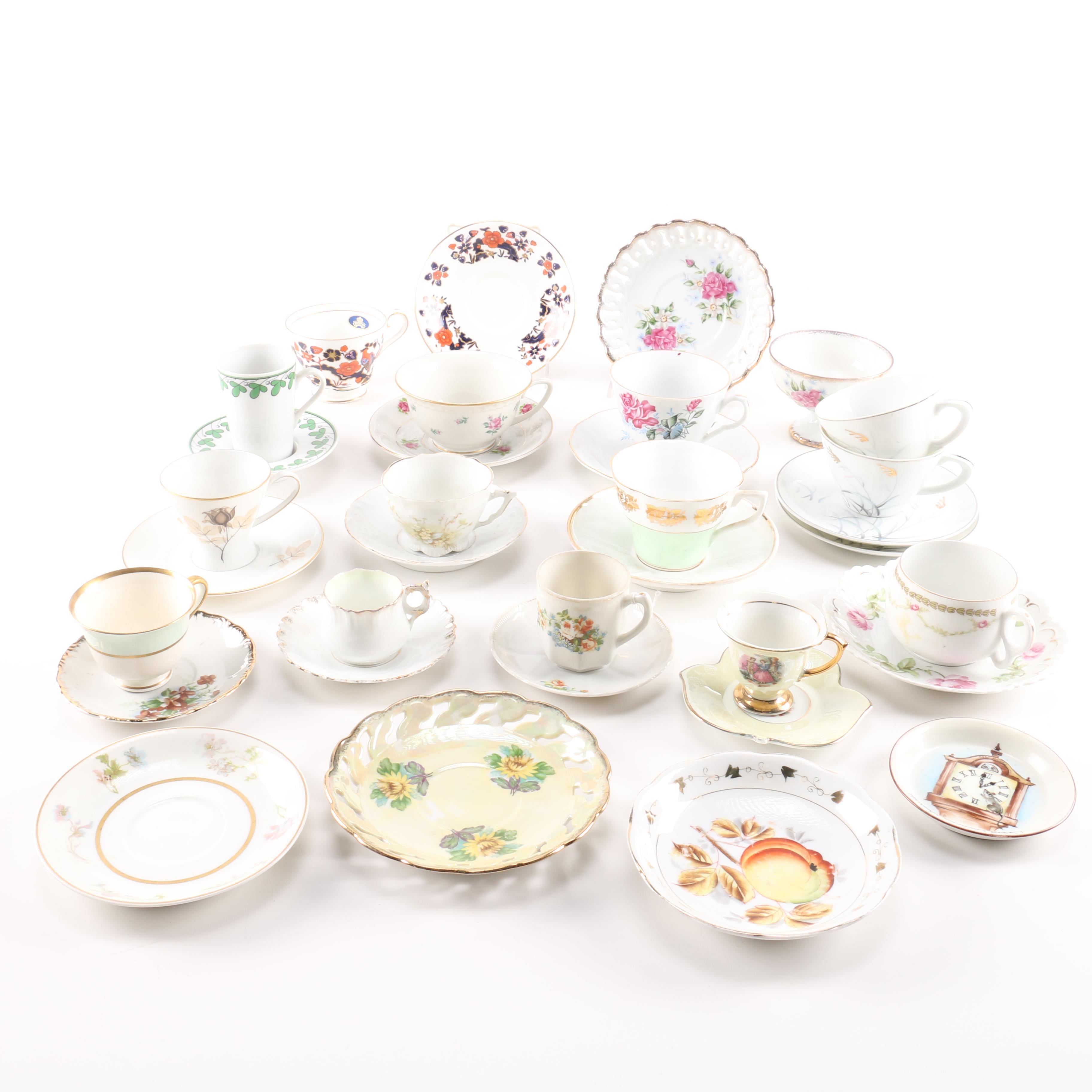 Assortment of Teacups and Saucers