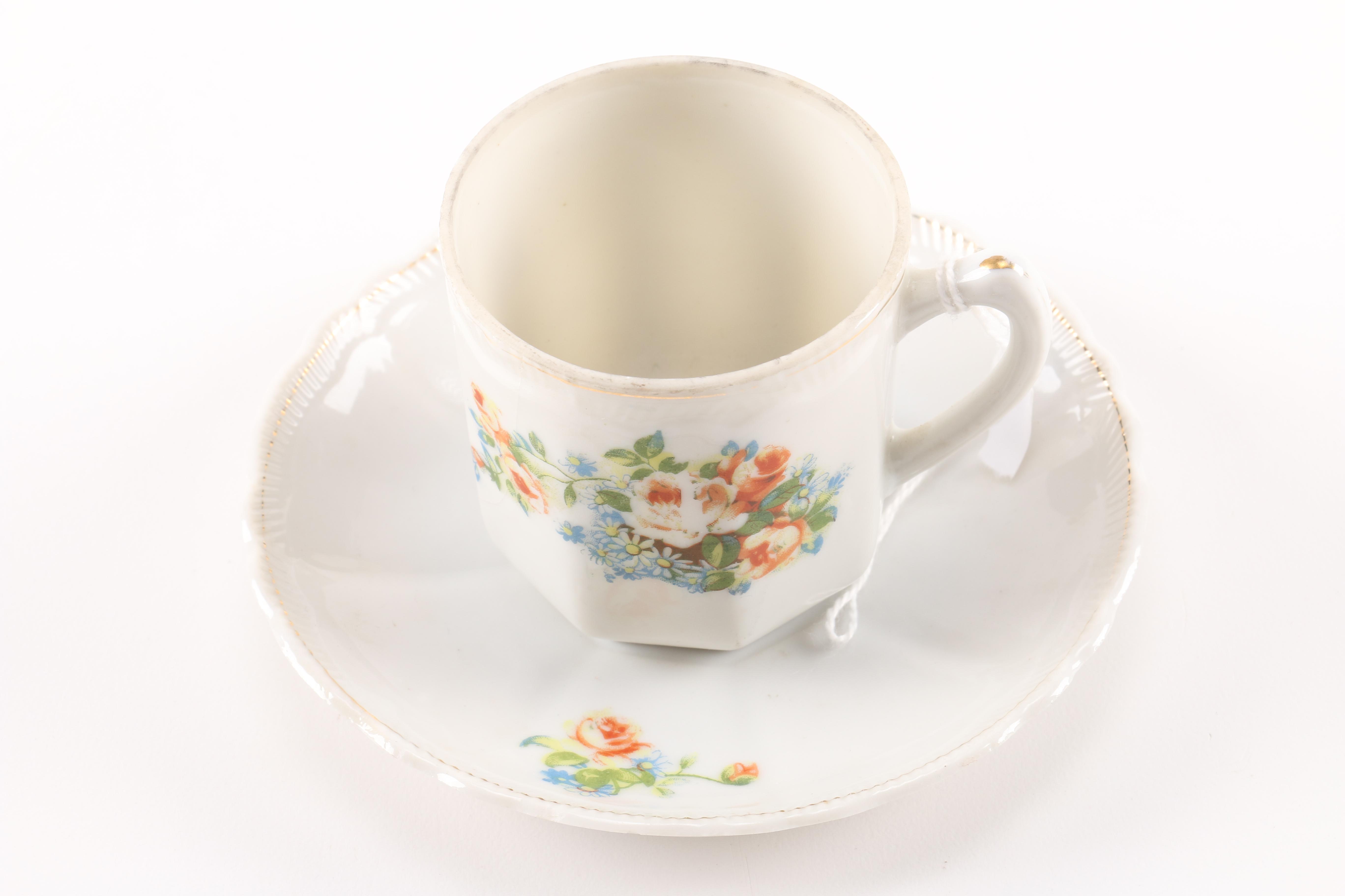 Assortment of Teacups and Saucers