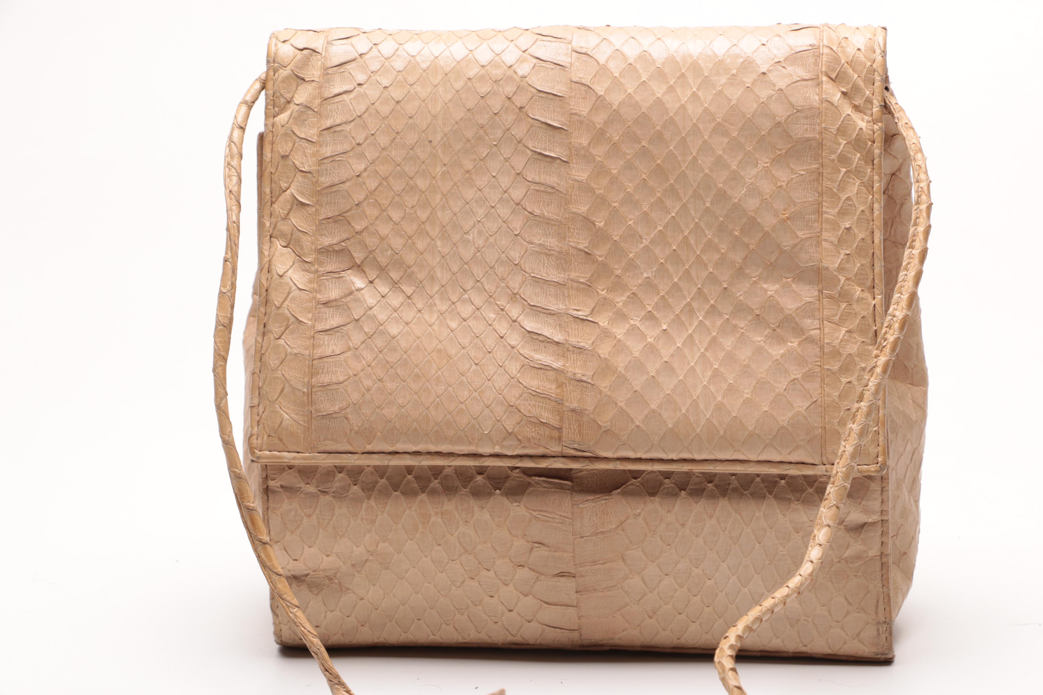 Susan Bennis Warren Edwards Italian Reptile Skin Bags