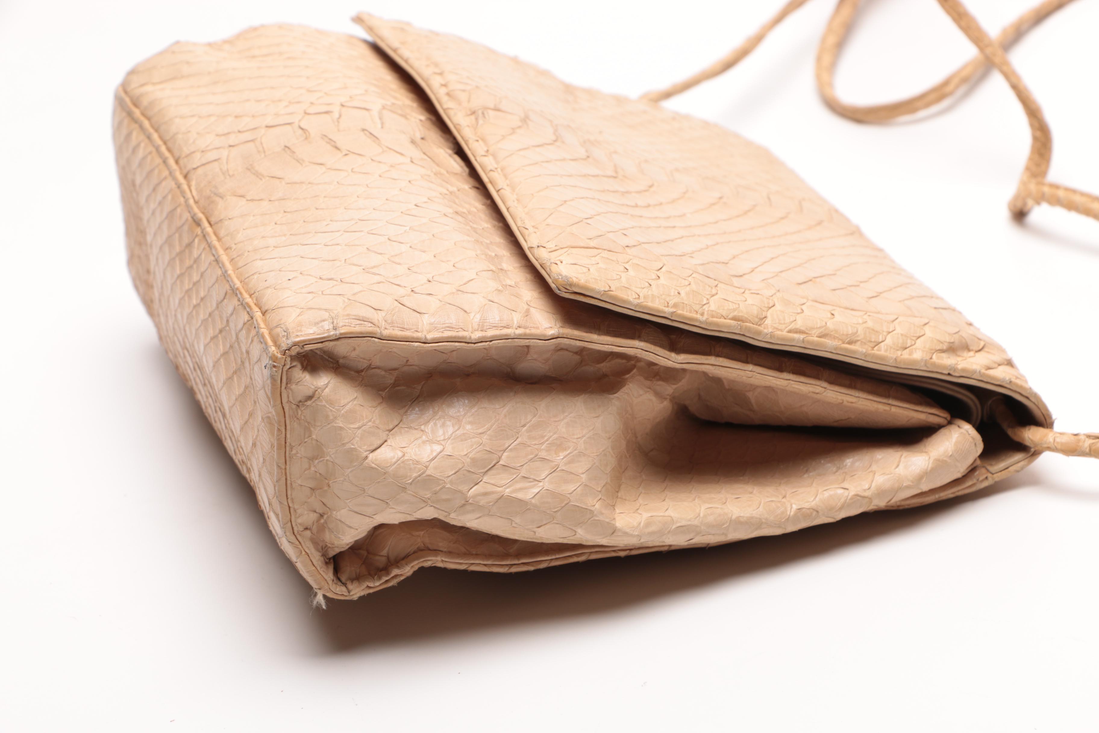 Susan Bennis Warren Edwards Italian Reptile Skin Bags