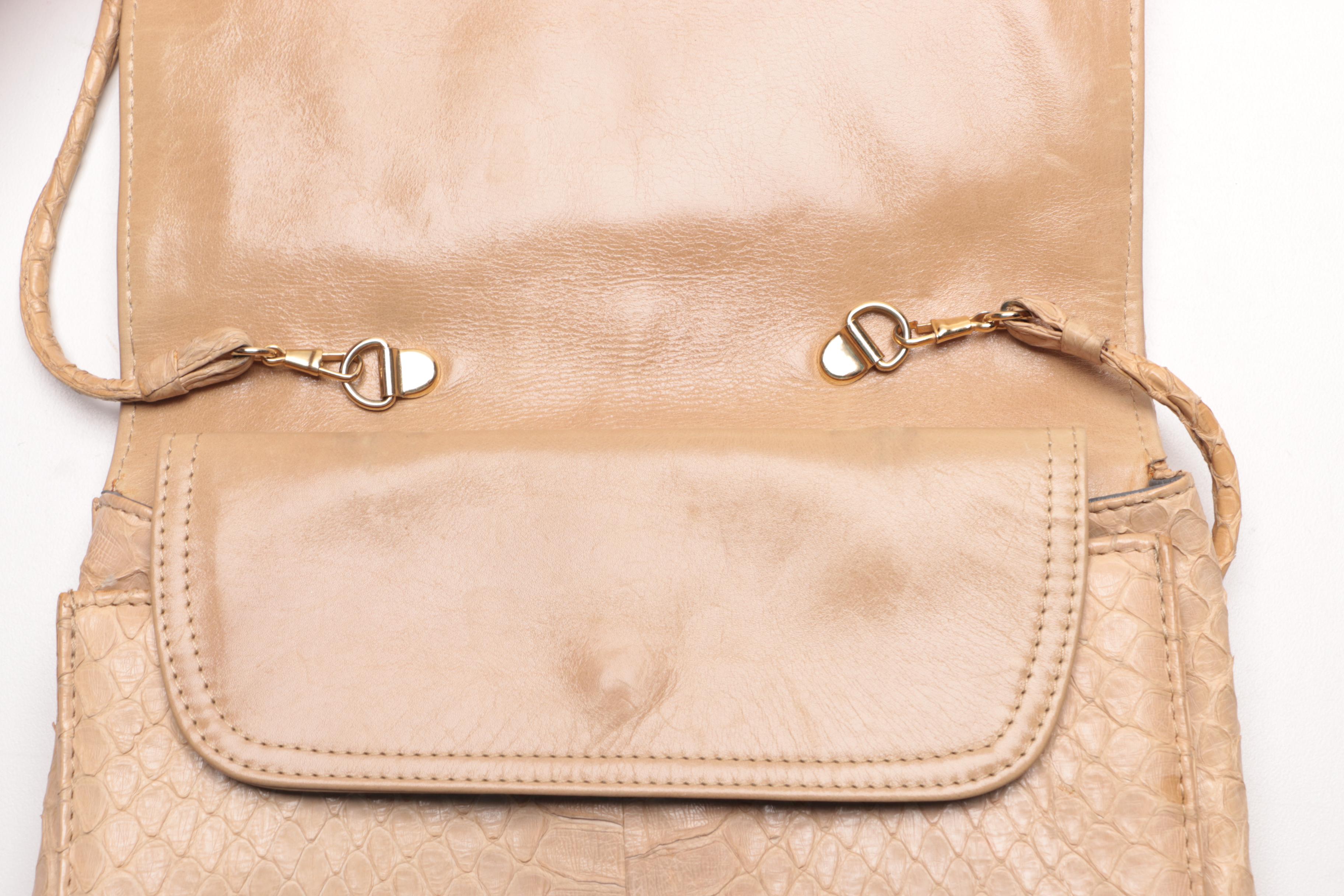 Susan Bennis Warren Edwards Italian Reptile Skin Bags