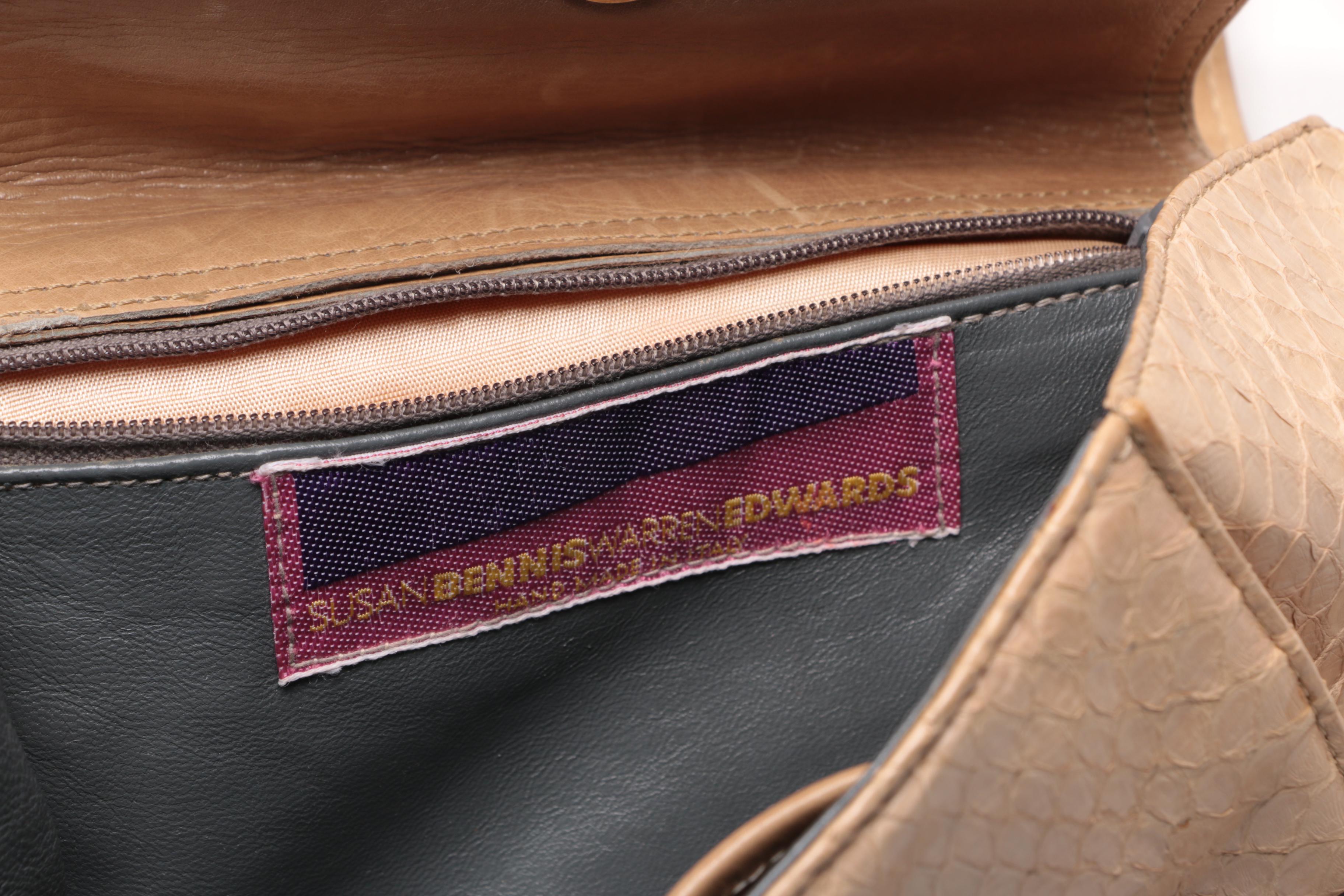 Susan Bennis Warren Edwards Italian Reptile Skin Bags