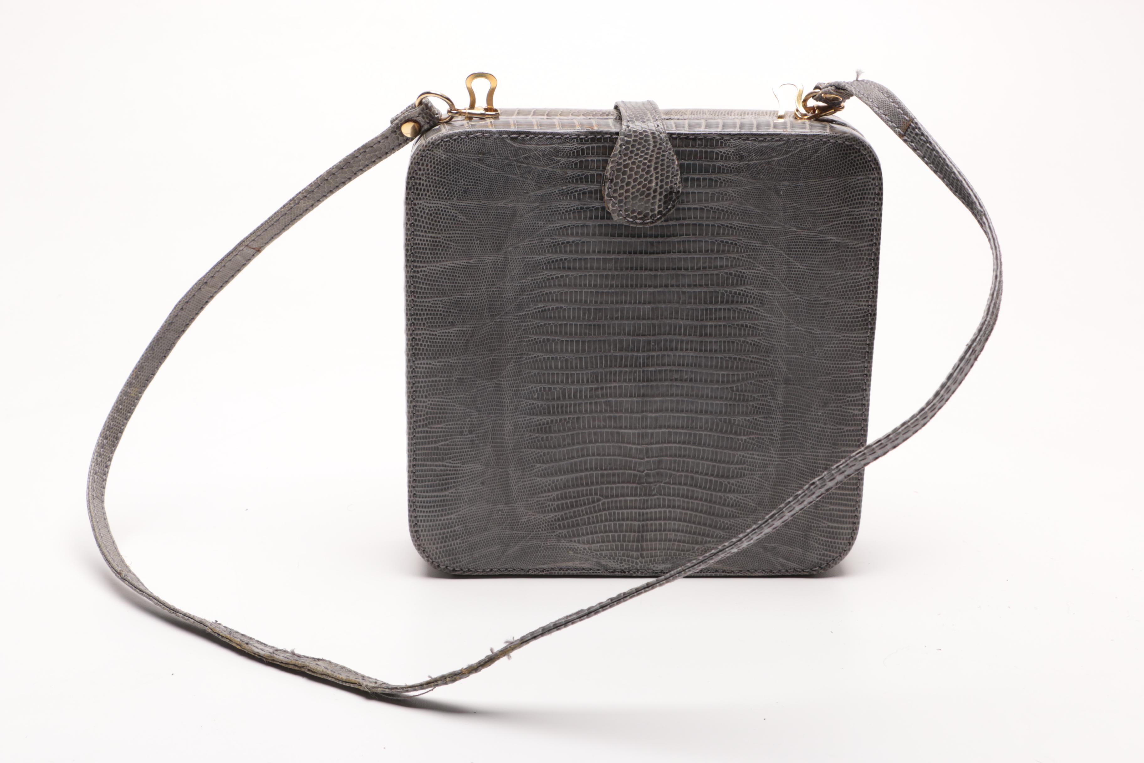 Susan Bennis Warren Edwards Italian Reptile Skin Bags