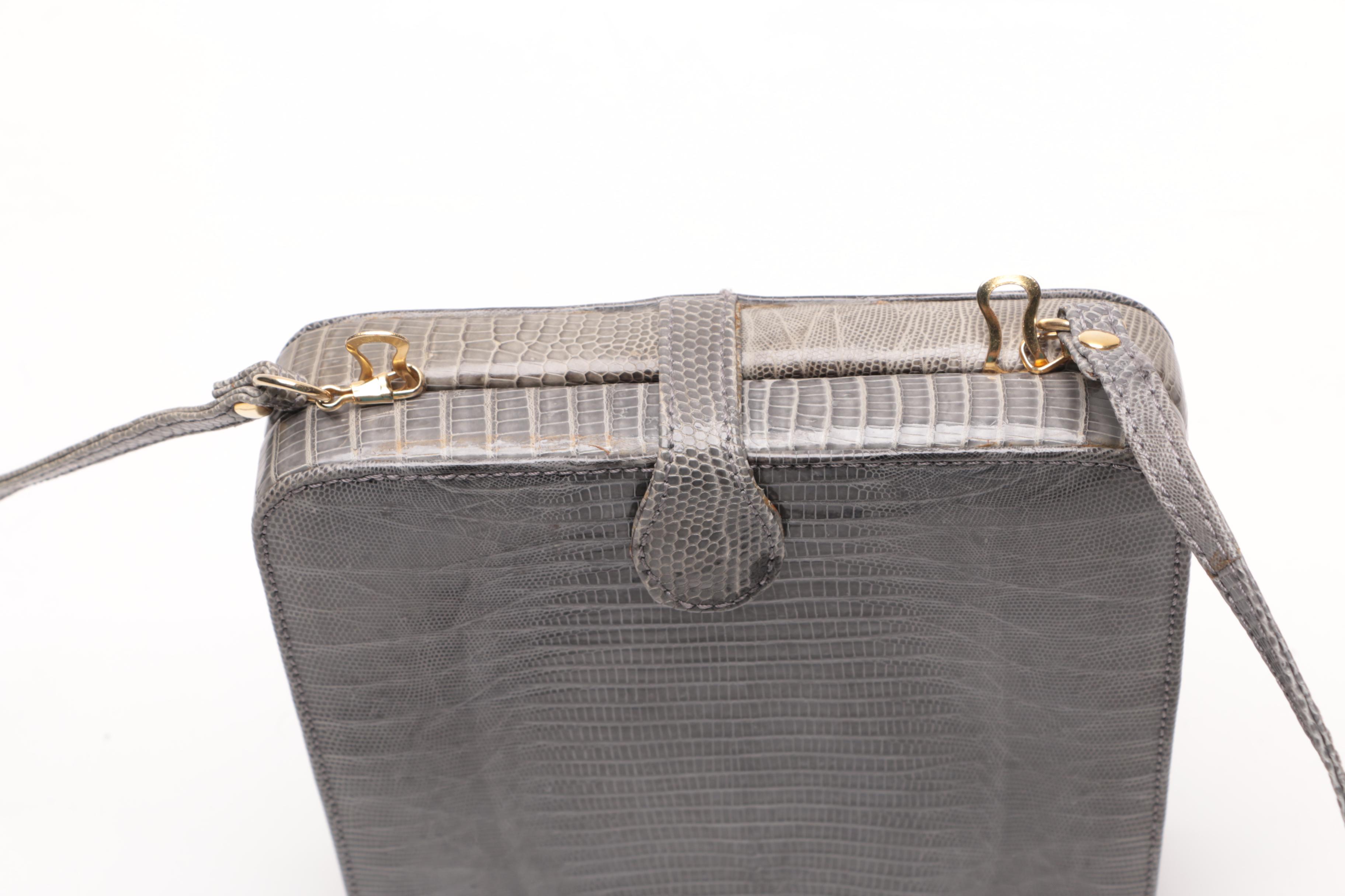 Susan Bennis Warren Edwards Italian Reptile Skin Bags