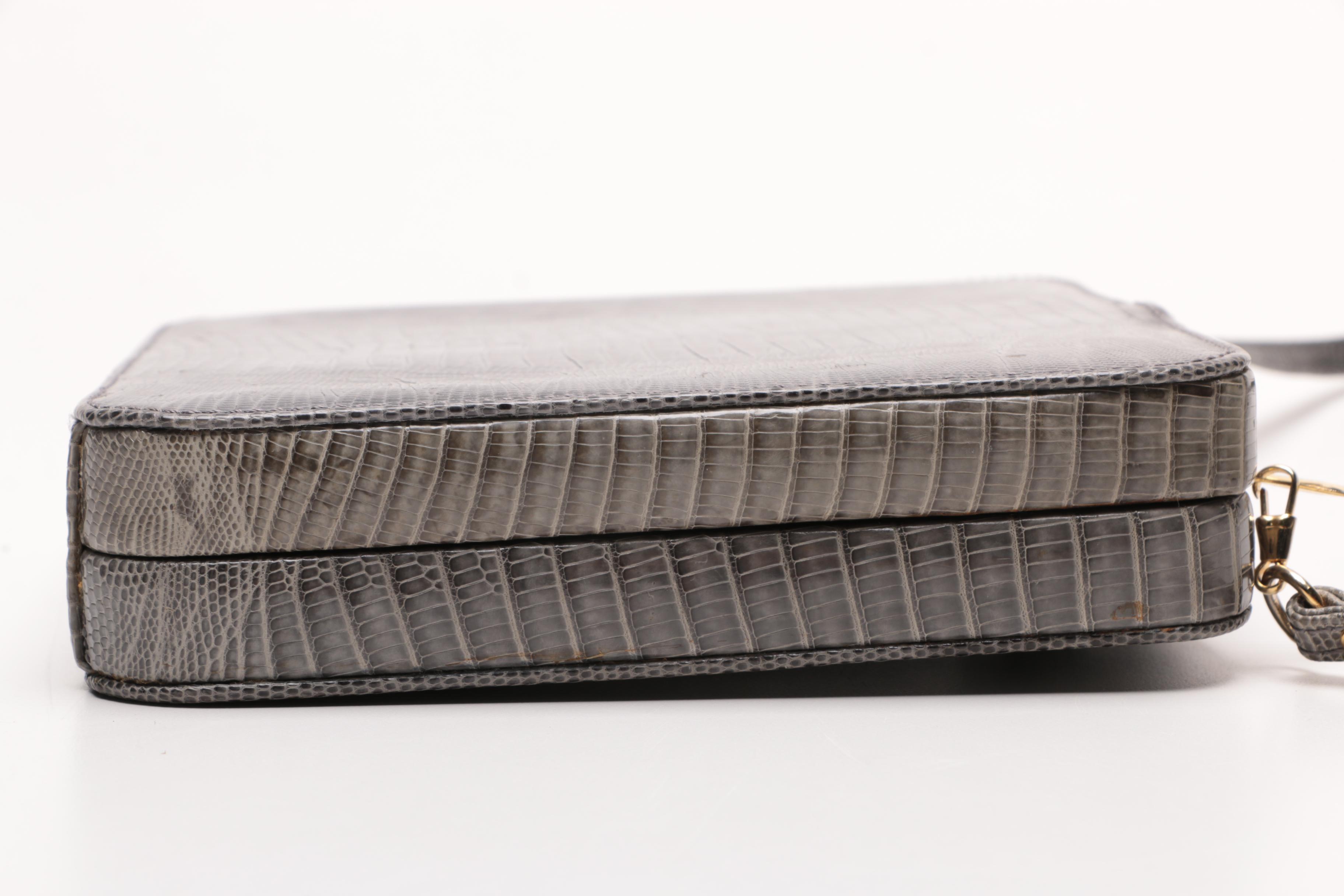 Susan Bennis Warren Edwards Italian Reptile Skin Bags