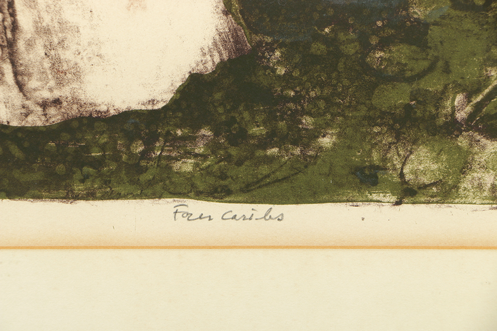 Adolf Dehn Limited Edition Woodblock on Paper "Four Caribs"