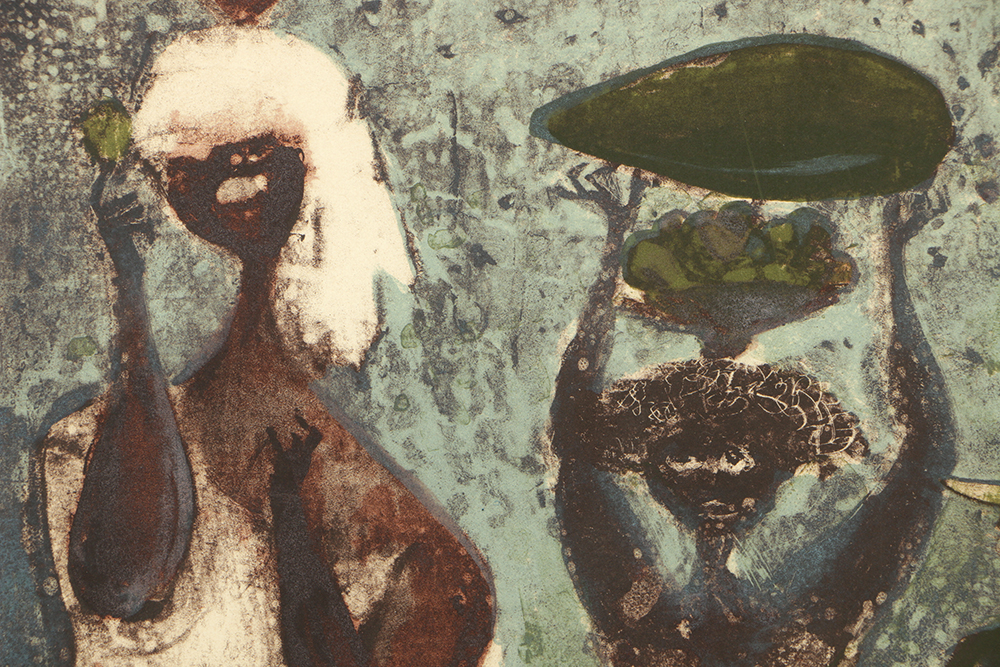 Adolf Dehn Limited Edition Woodblock on Paper "Four Caribs"