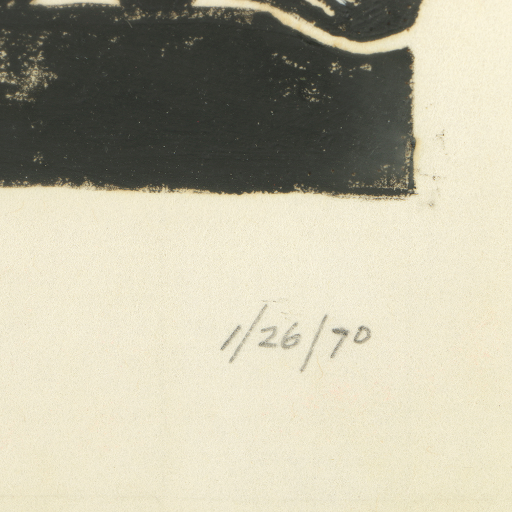 Marian Garges Crawford Limited Edition Woodblock on Paper "The Iron Horse Steams"