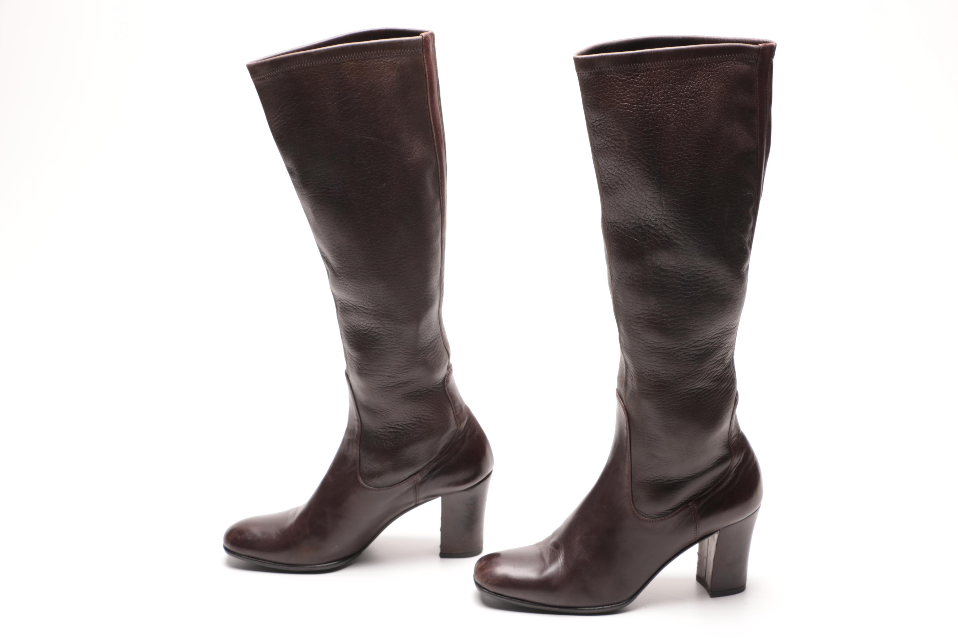 Women's Heeled Leather Boots Including CoSTUME National