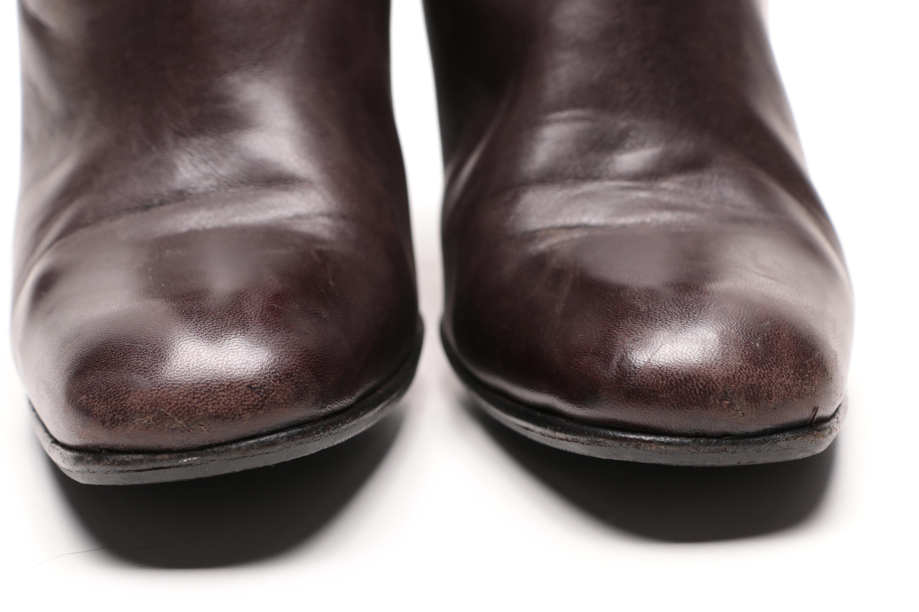 Women's Heeled Leather Boots Including CoSTUME National