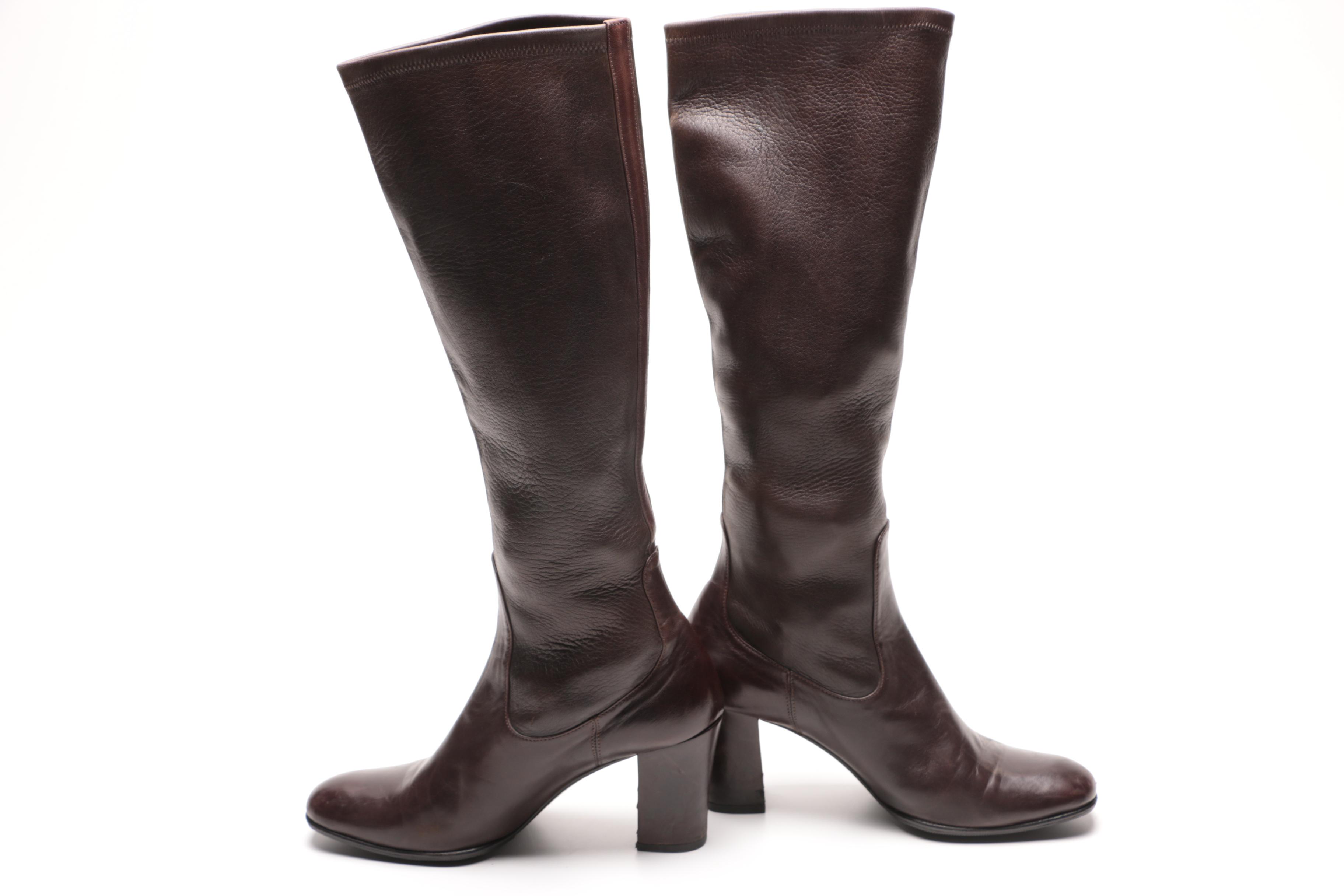 Women's Heeled Leather Boots Including CoSTUME National