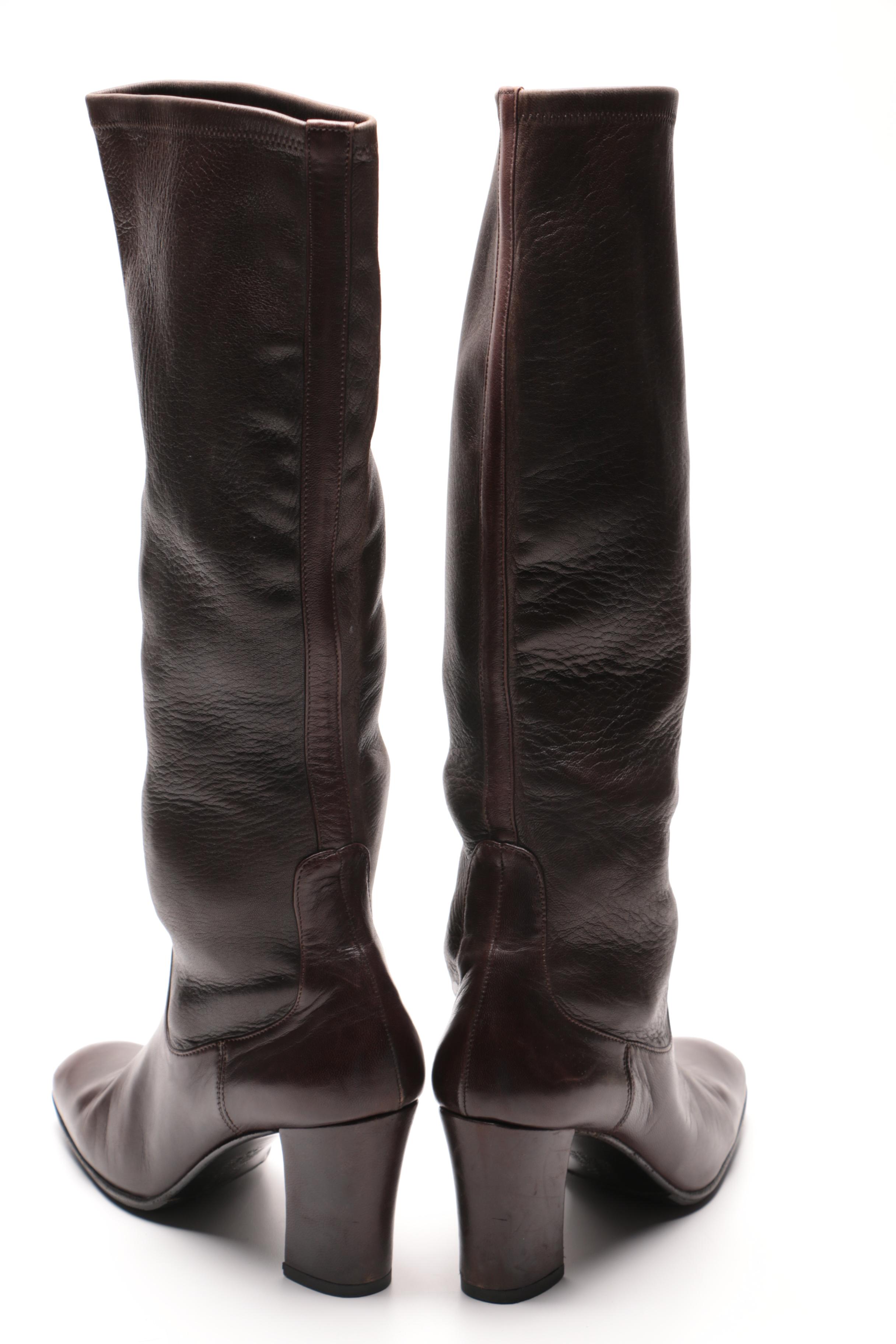 Women's Heeled Leather Boots Including CoSTUME National
