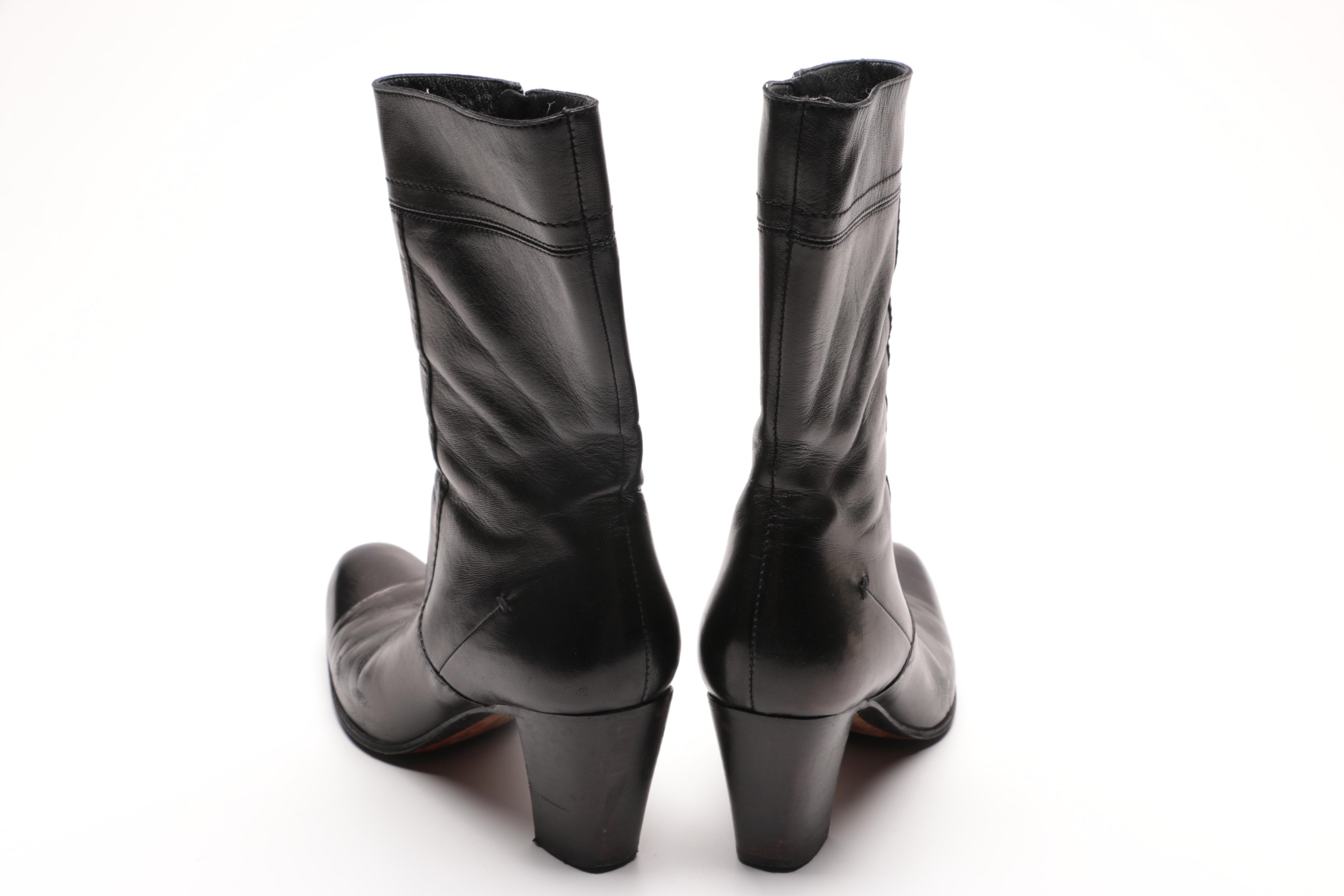 Women's Heeled Leather Boots Including CoSTUME National
