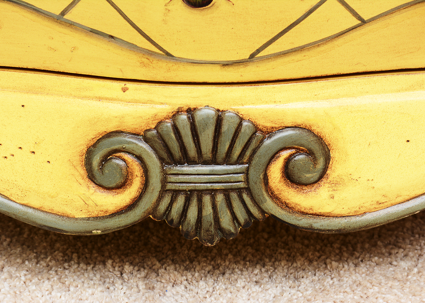 Bombe Chest of Drawers With Bee and Beetle Motif