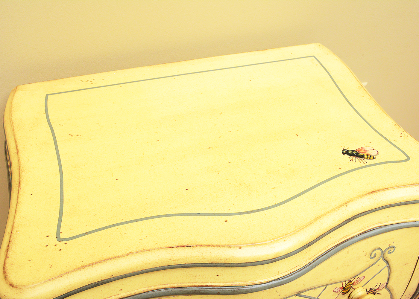 Bombe Chest of Drawers With Bee and Beetle Motif