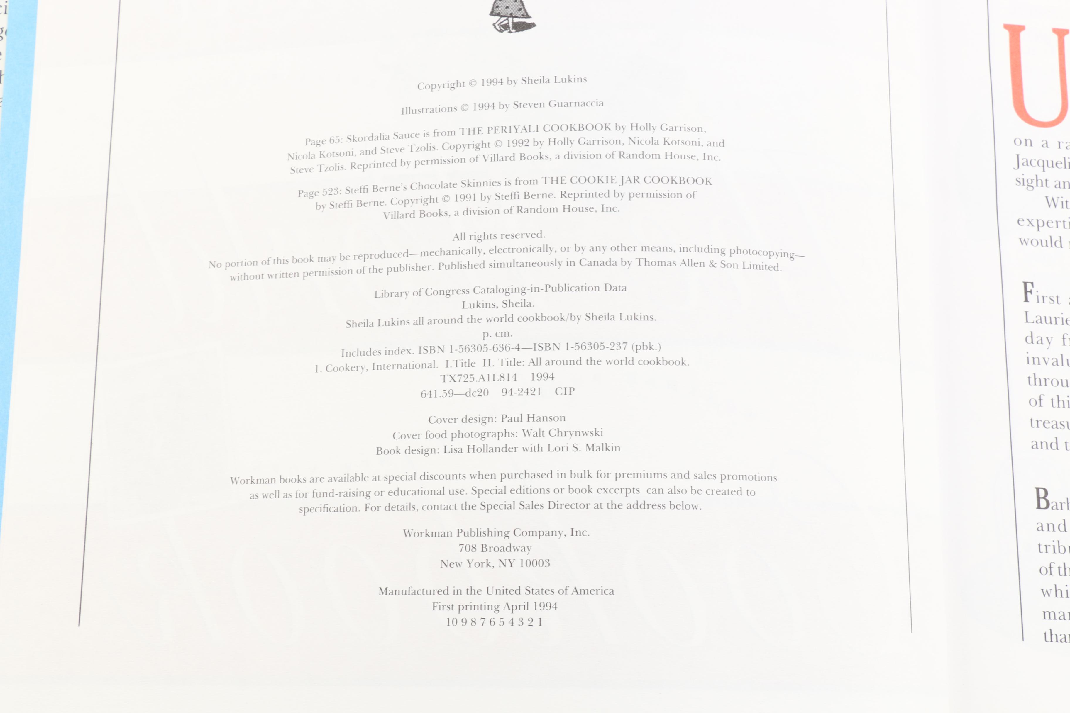 Signed First Edition Cookbooks by Sheila Lukins and Roy Yamaguchi