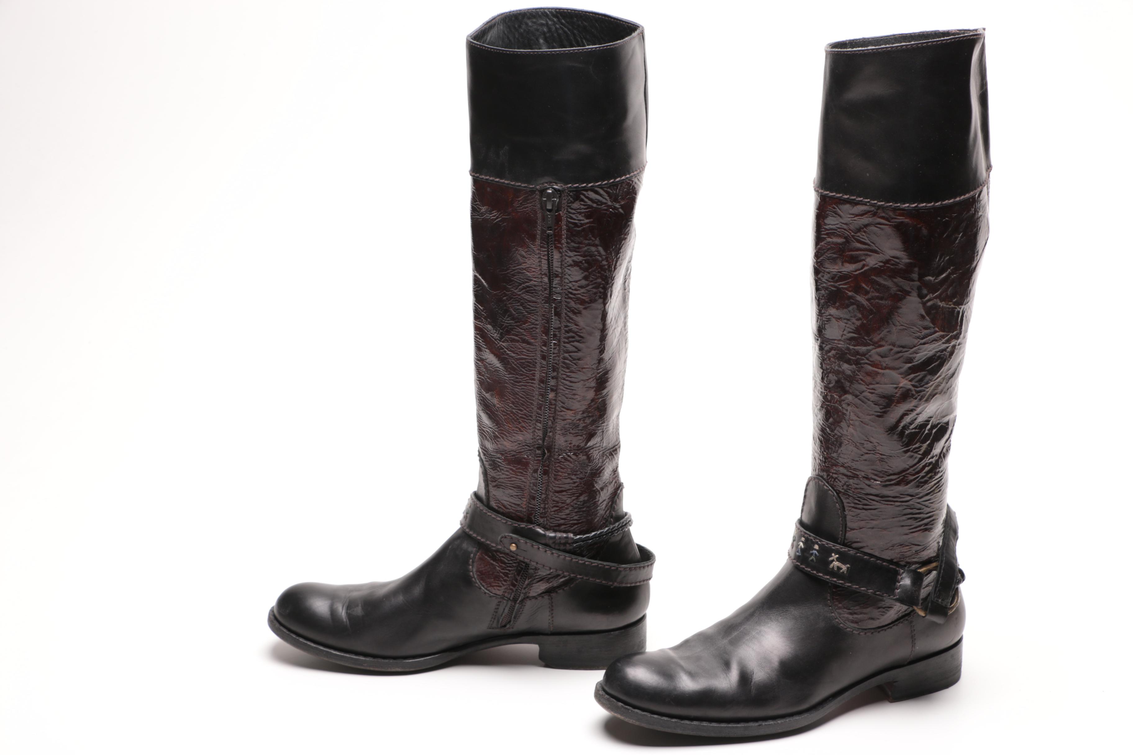 Henry Beguelin Leather Boots Hand Made In Italy