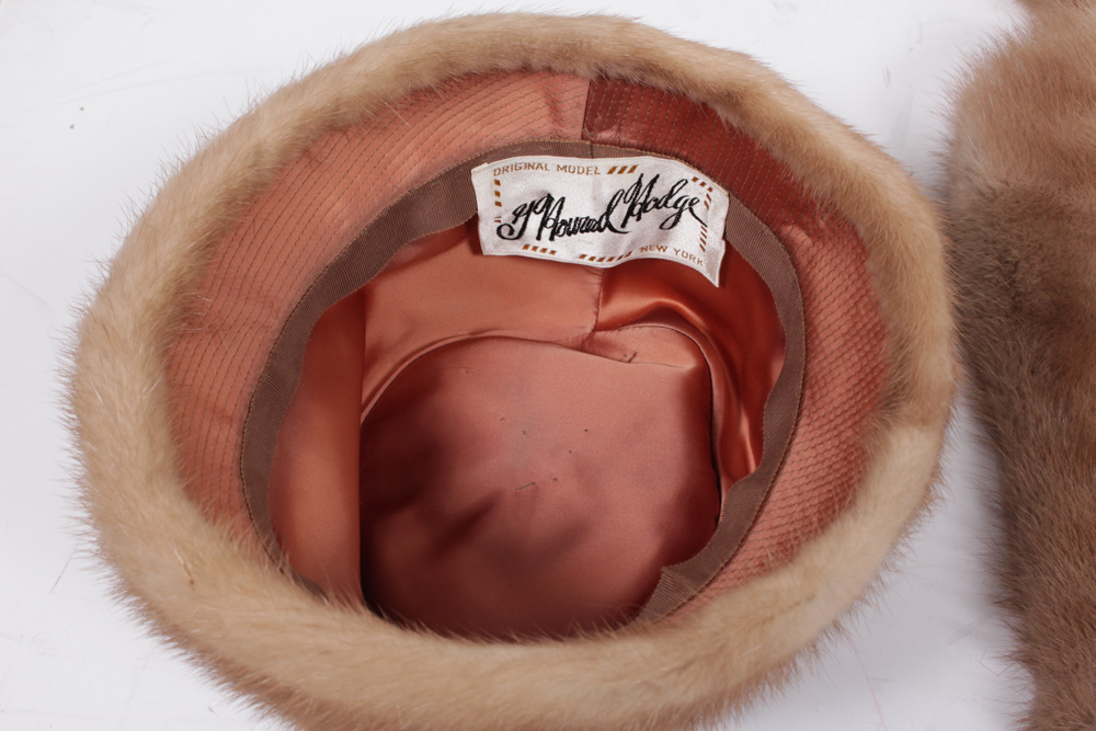 Fur Hat by G. Howard Hodge With Fur Collars