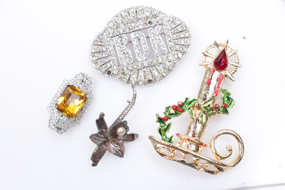 Eclectic Array Of Vintage Costume Jewelry