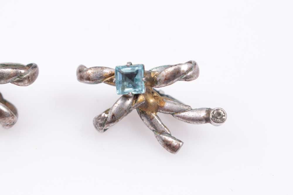 Sterling Silver With Imitation Blue Topaz