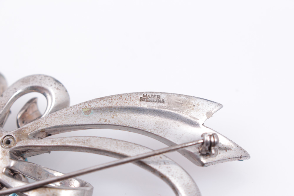 Sterling Silver With Imitation Blue Topaz