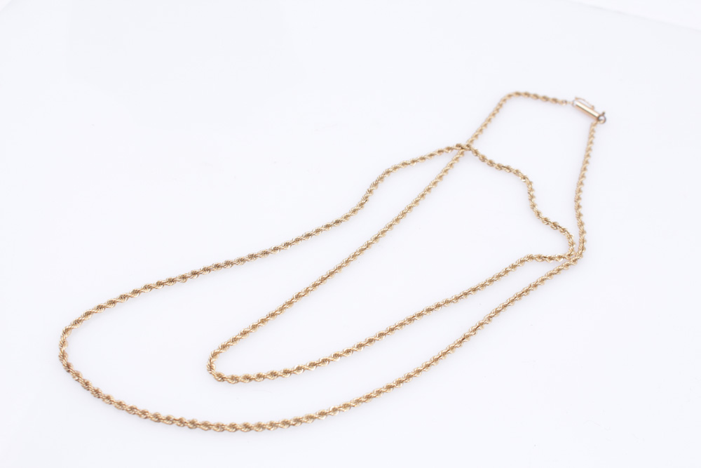 14K Yellow Gold Rope Chain
