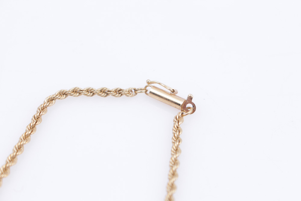 14K Yellow Gold Rope Chain