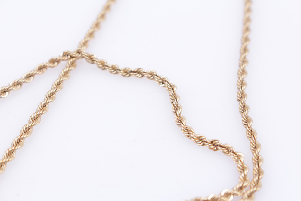 14K Yellow Gold Rope Chain