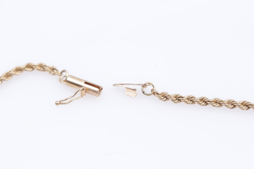 14K Yellow Gold Rope Chain