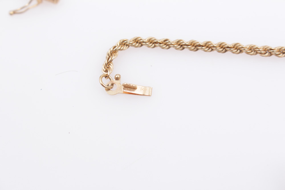 14K Yellow Gold Rope Chain