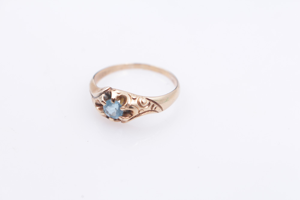 14K Yellow Gold Topaz Ring