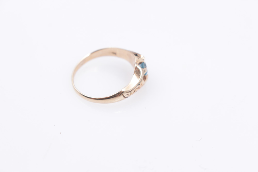 14K Yellow Gold Topaz Ring