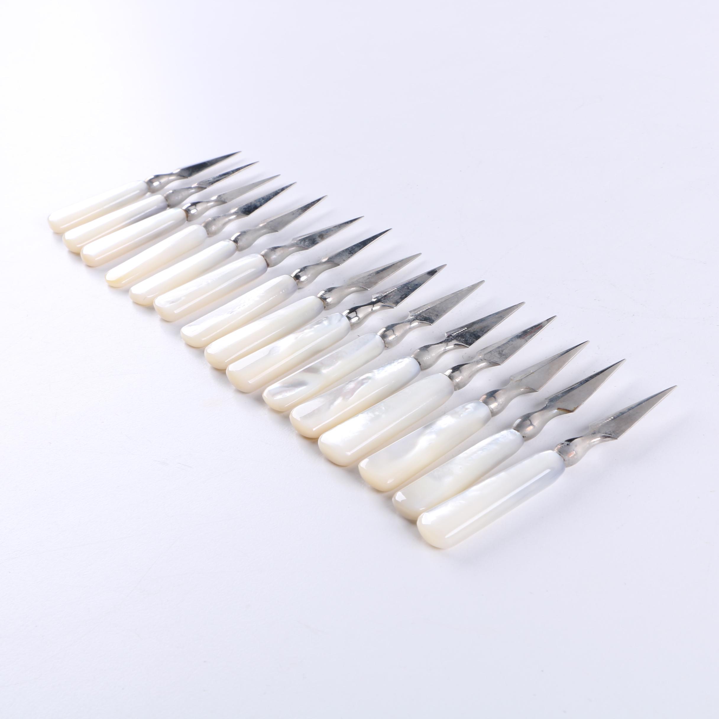 Corn on the Cob Spears With Mother of Pearl Handles