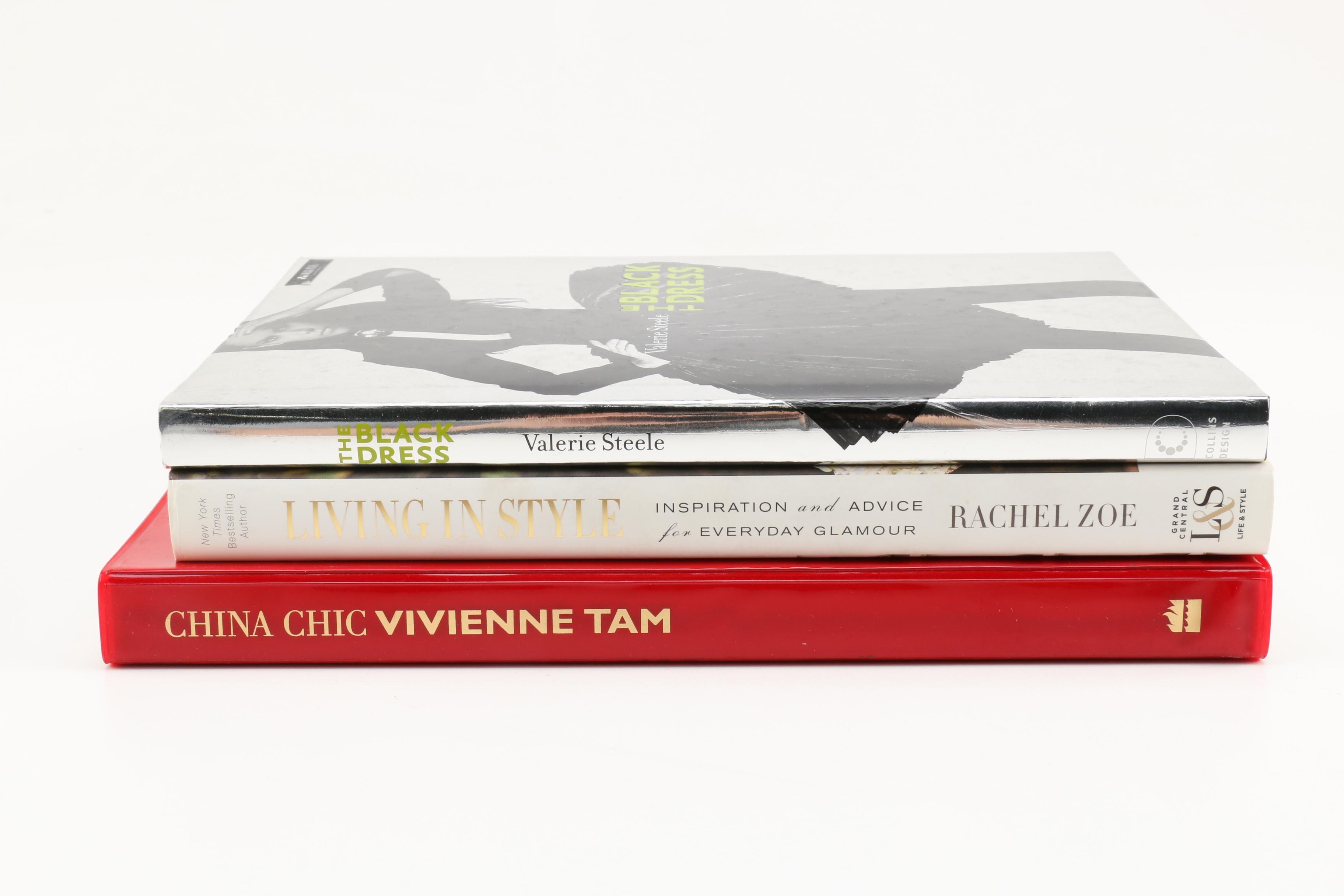 Signed First Edition Fashion Books Including Valerie Steele "The Black Dress"