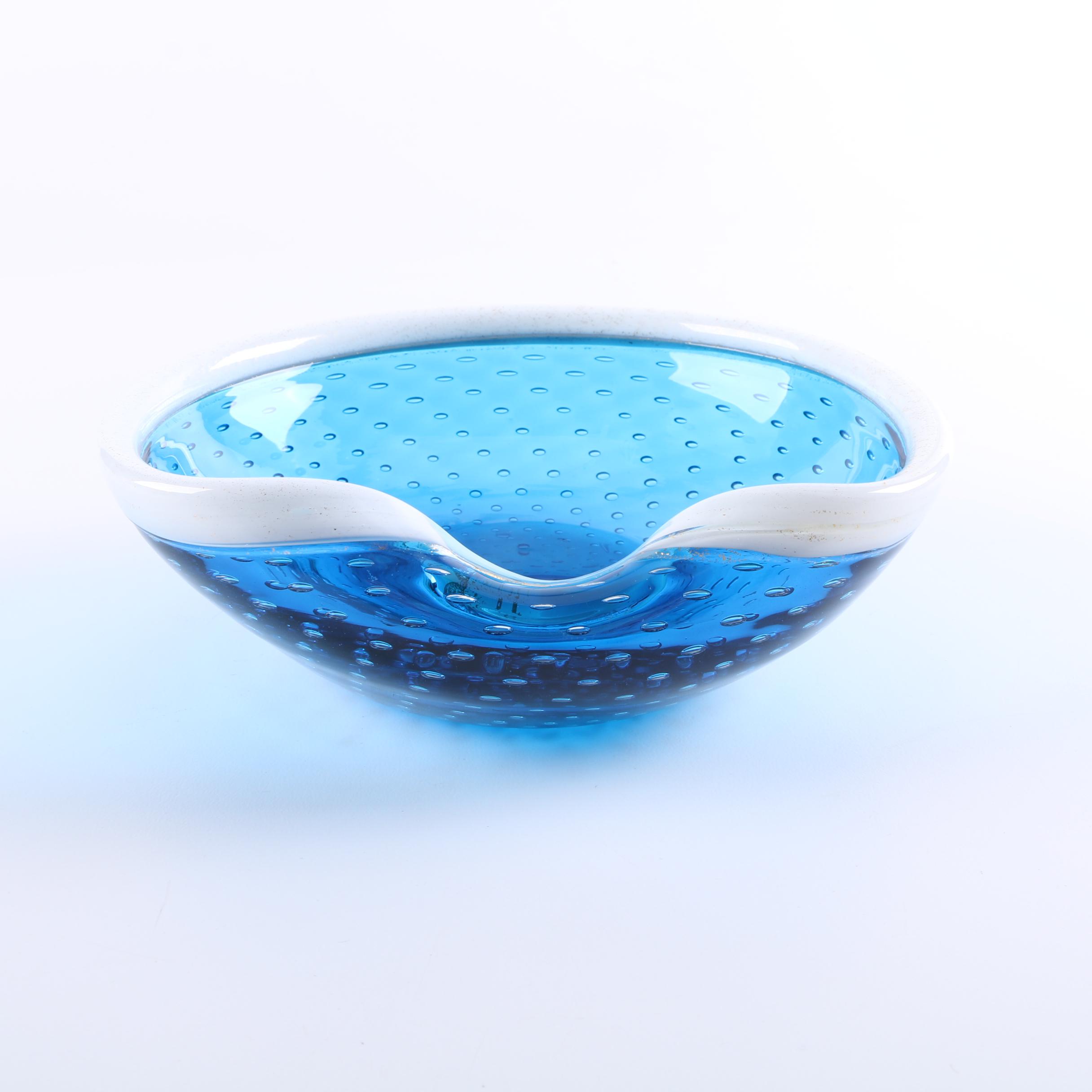 Blue and White Venetian Glass Vessels