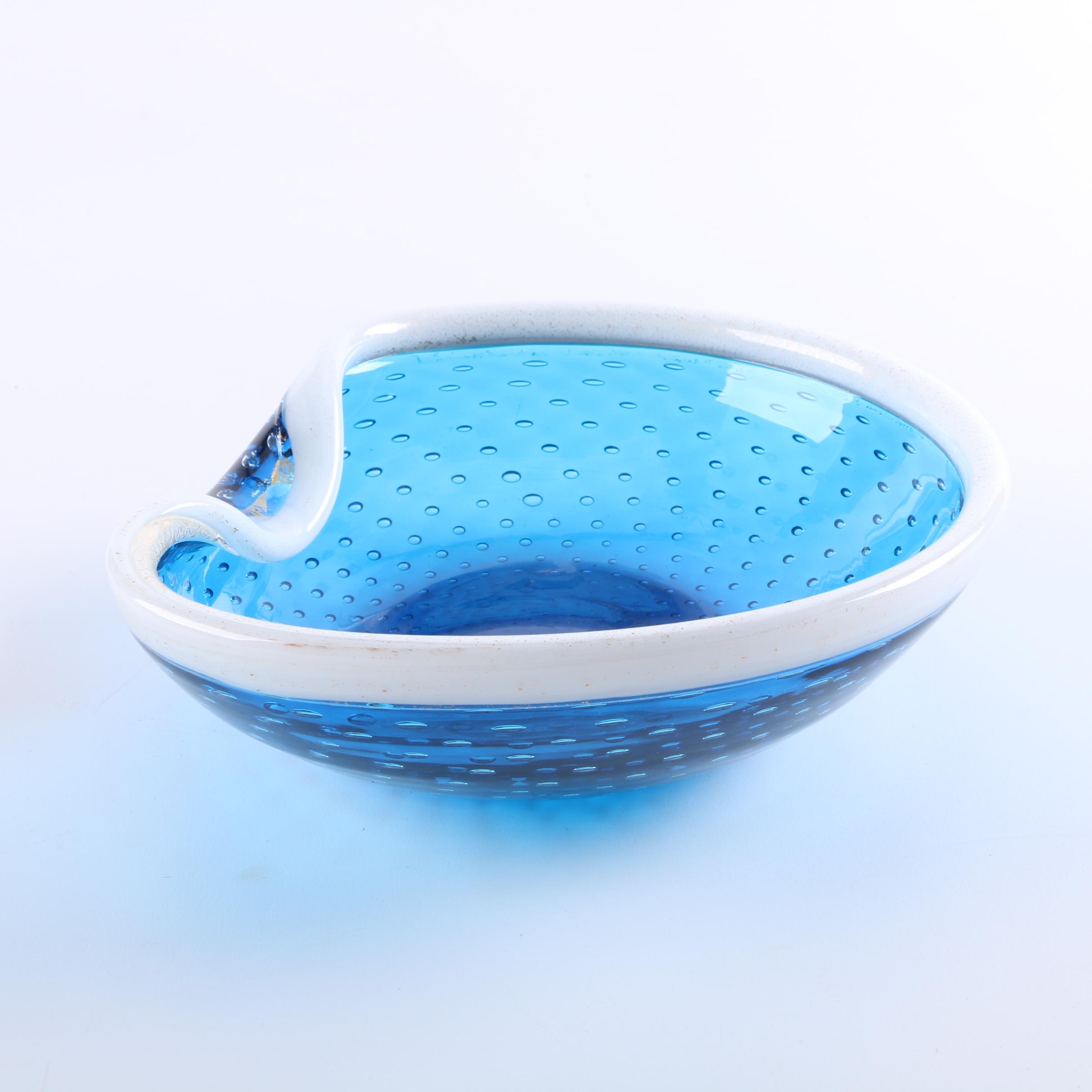 Blue and White Venetian Glass Vessels